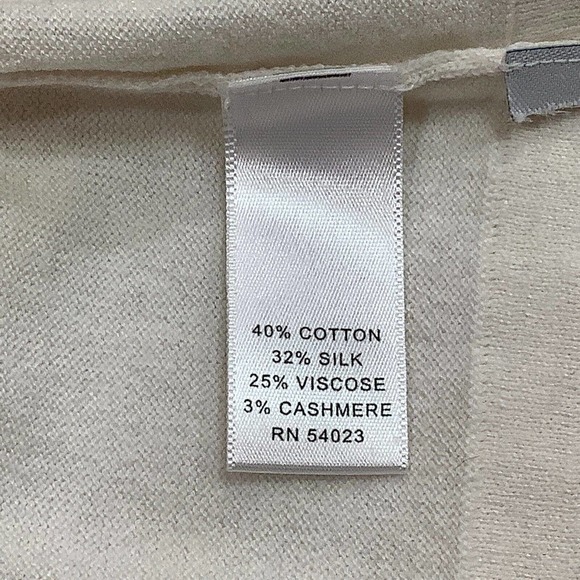 Silk Cashmere Blend Banana Republic Ivory Cardigan Sweater XS - Picture 6 of 6